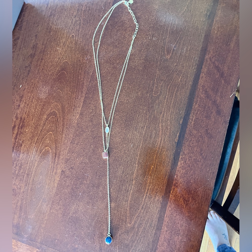 Talbots layered necklace - gold w/ small pendants